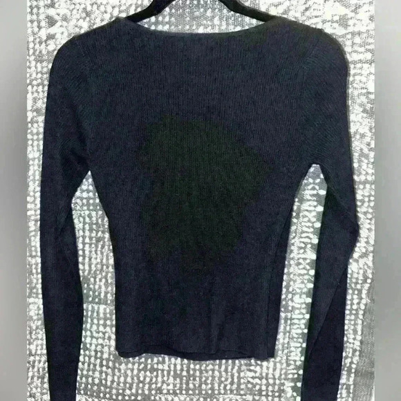 Leith Crossover Black Sweater Top, S - Picture 3 of 3